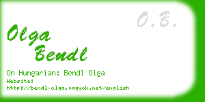 olga bendl business card